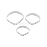 SET. 3 Emporte-pièces Pétale de Coquelicot en Inox